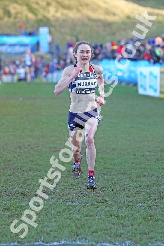 Freya Murray (GB) finishing the BUPA Great Edinburgh Cross Country.